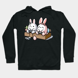 Easter Peeps: Cute Animals Playing Video Games Sticker Hoodie